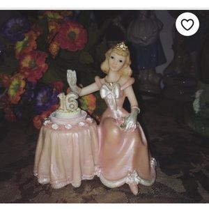 Vintage Sweet 16 Cake Topper Figurine